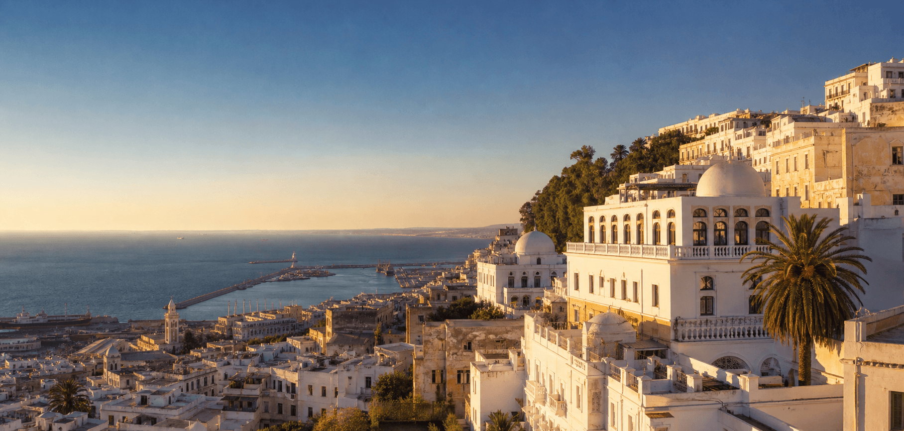 Vue sur Alger et la Méditerranée